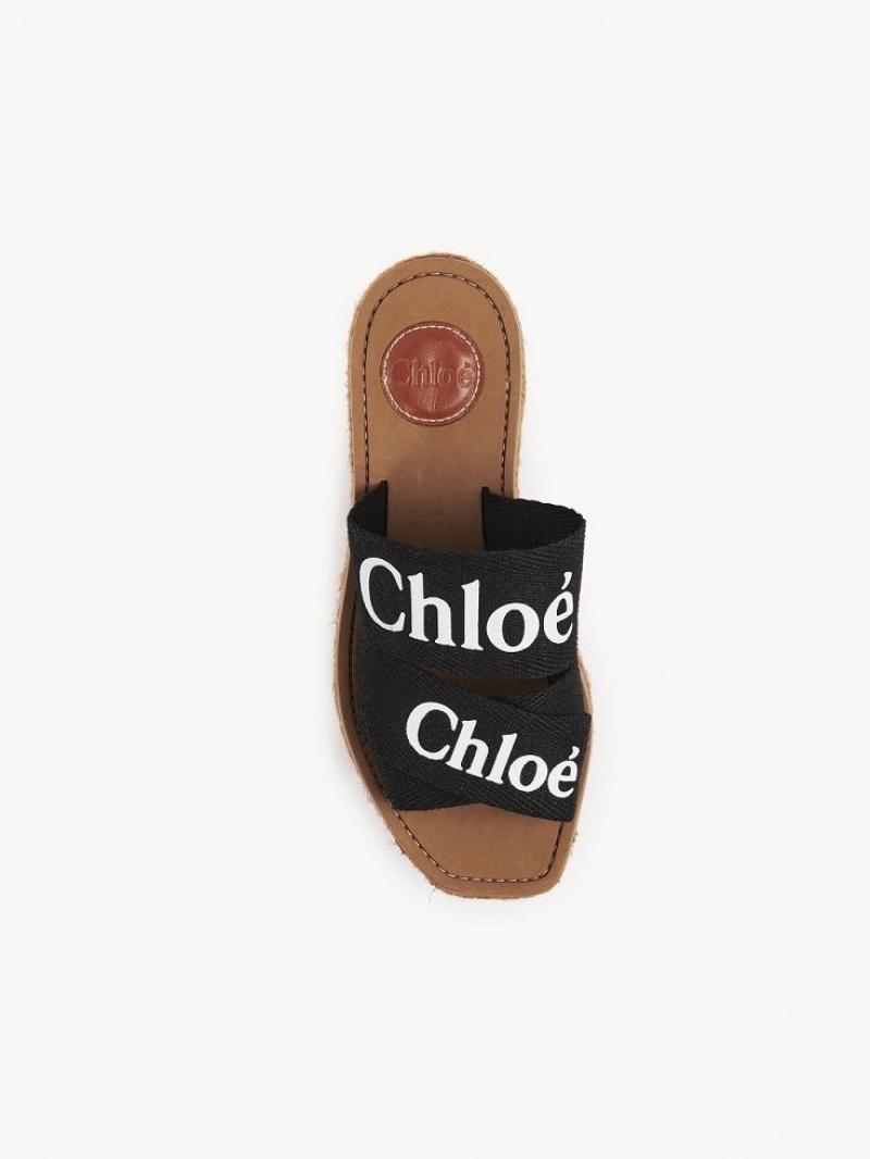 Alpargata Chloe Woody Negras | CHE-SR14163