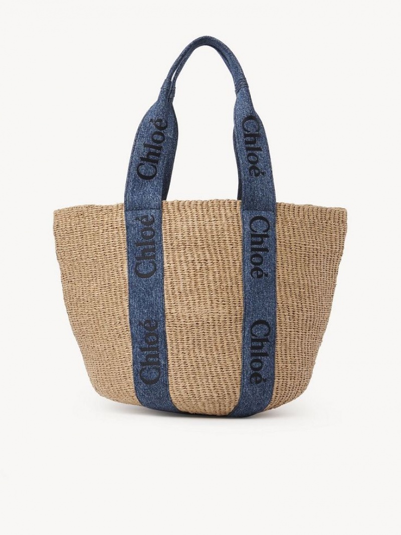 Baskets Chloe Large Woody Azules | CHE-SR13651