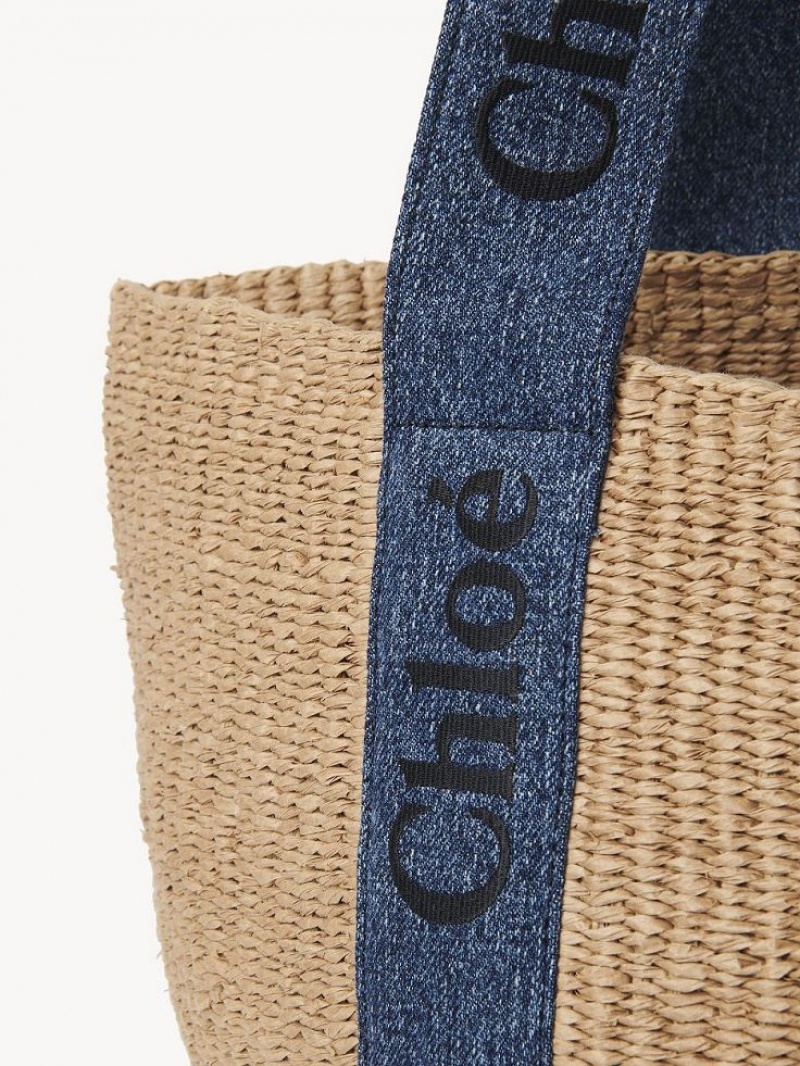 Baskets Chloe Large Woody Azules | CHE-SR13651