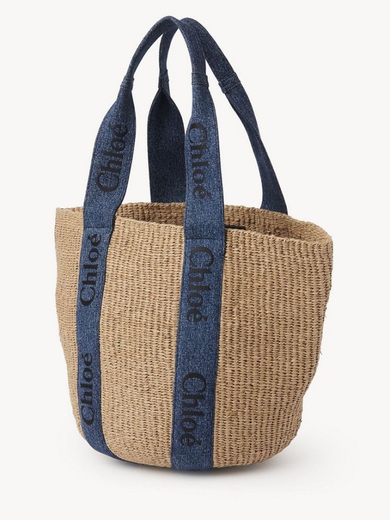 Baskets Chloe Large Woody Azules | CHE-SR13651