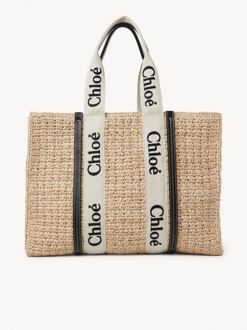 Baskets Chloe Large Woody Tote Marrones | CHE-SR13649