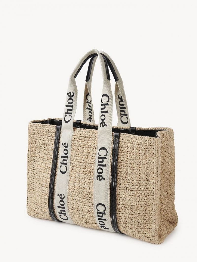 Baskets Chloe Large Woody Tote Marrones | CHE-SR13649