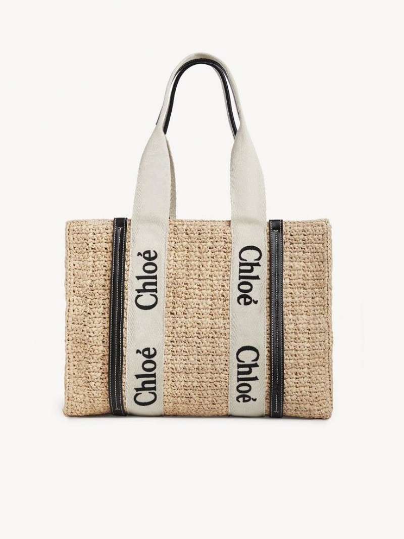 Baskets Chloe Medium Woody Tote Marrones | CHE-SR13656