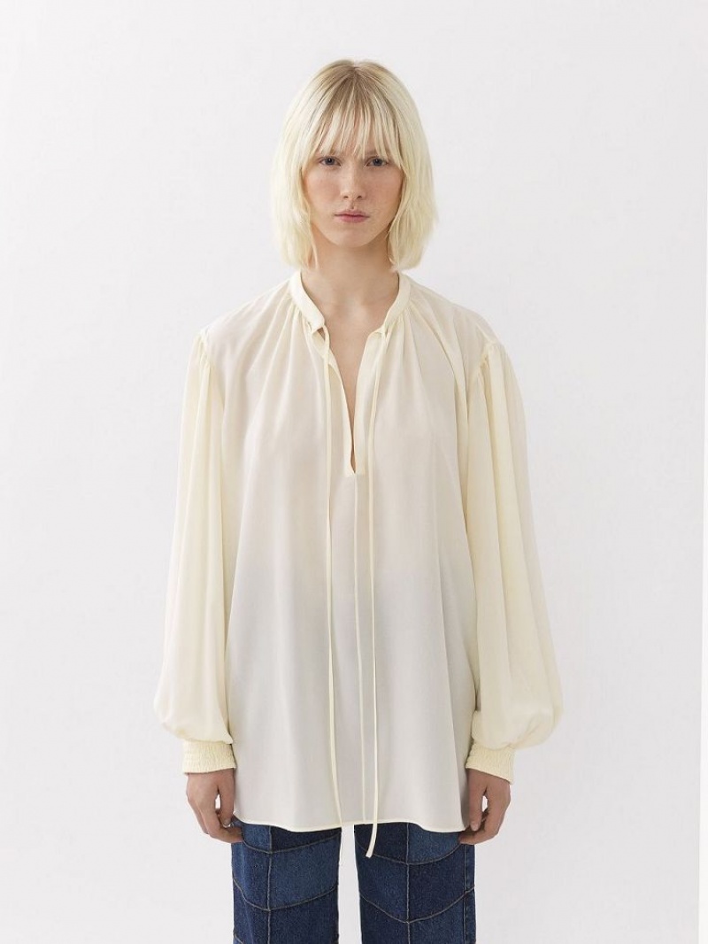 Blusa Chloe Flowy Blancas | CHE-SR13902