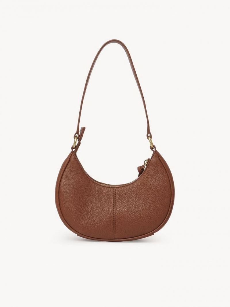 Bolsa De Hombro Chloe Hana Half Moon Marrones | CHE-SR14659