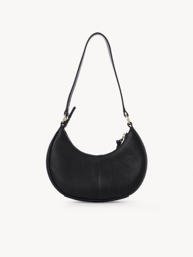 Bolsa De Hombro Chloe Hana Half Moon Negras | CHE-SR14623