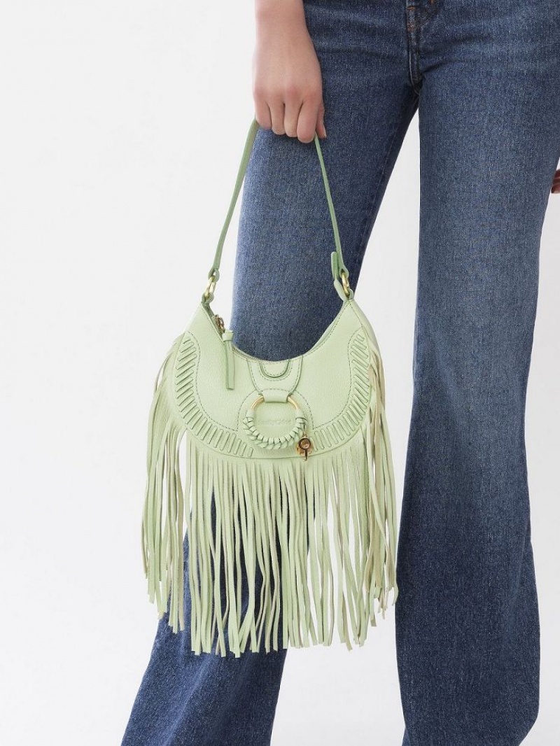 Bolsa De Hombro Chloe Hana Half Moon Verde | CHE-SR14660