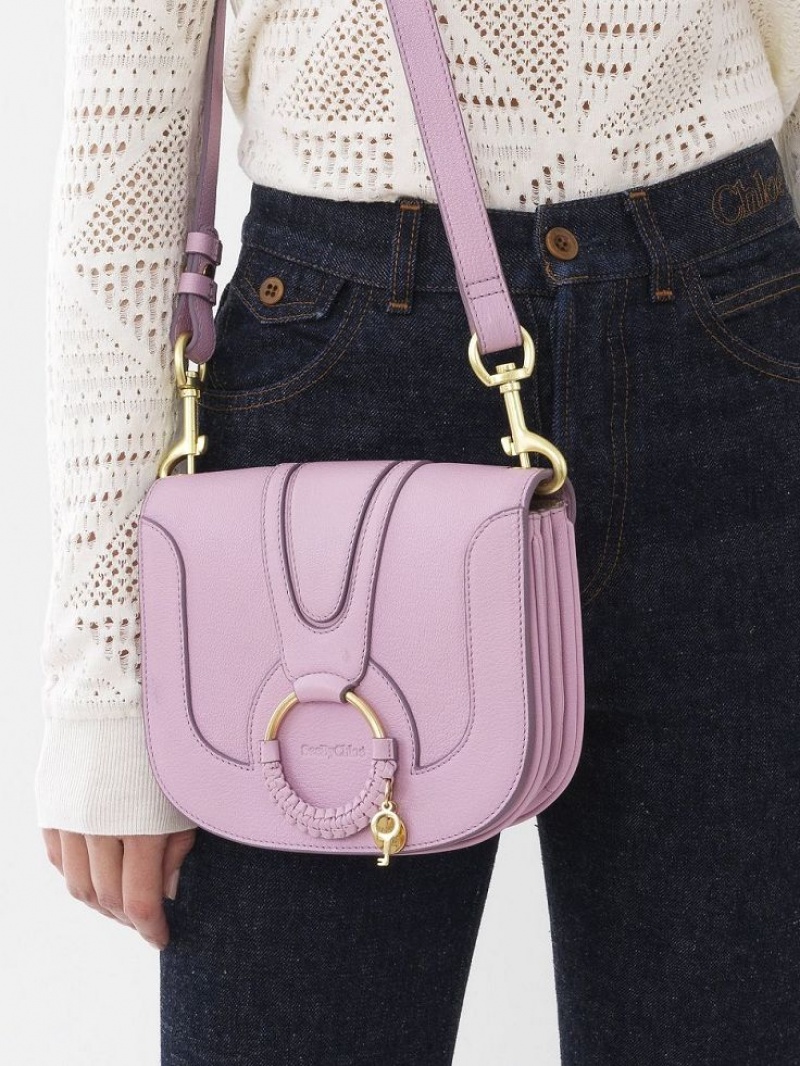 Bolsa De Hombro Chloe Hana Lavanda Blancas | CHE-SR14682