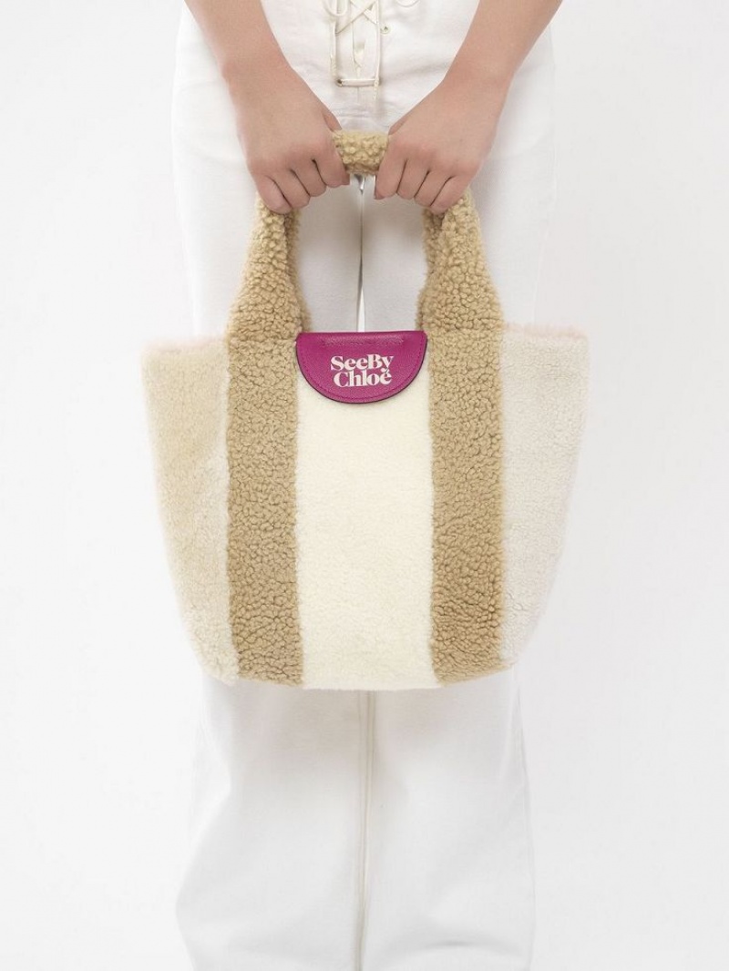 Bolsa De Hombro Chloe Huggy Beige | CHE-SR14591