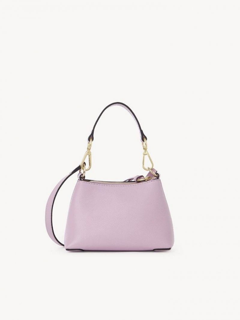 Bolsa De Hombro Chloe Joan Mini Lavanda Blancas | CHE-SR14686