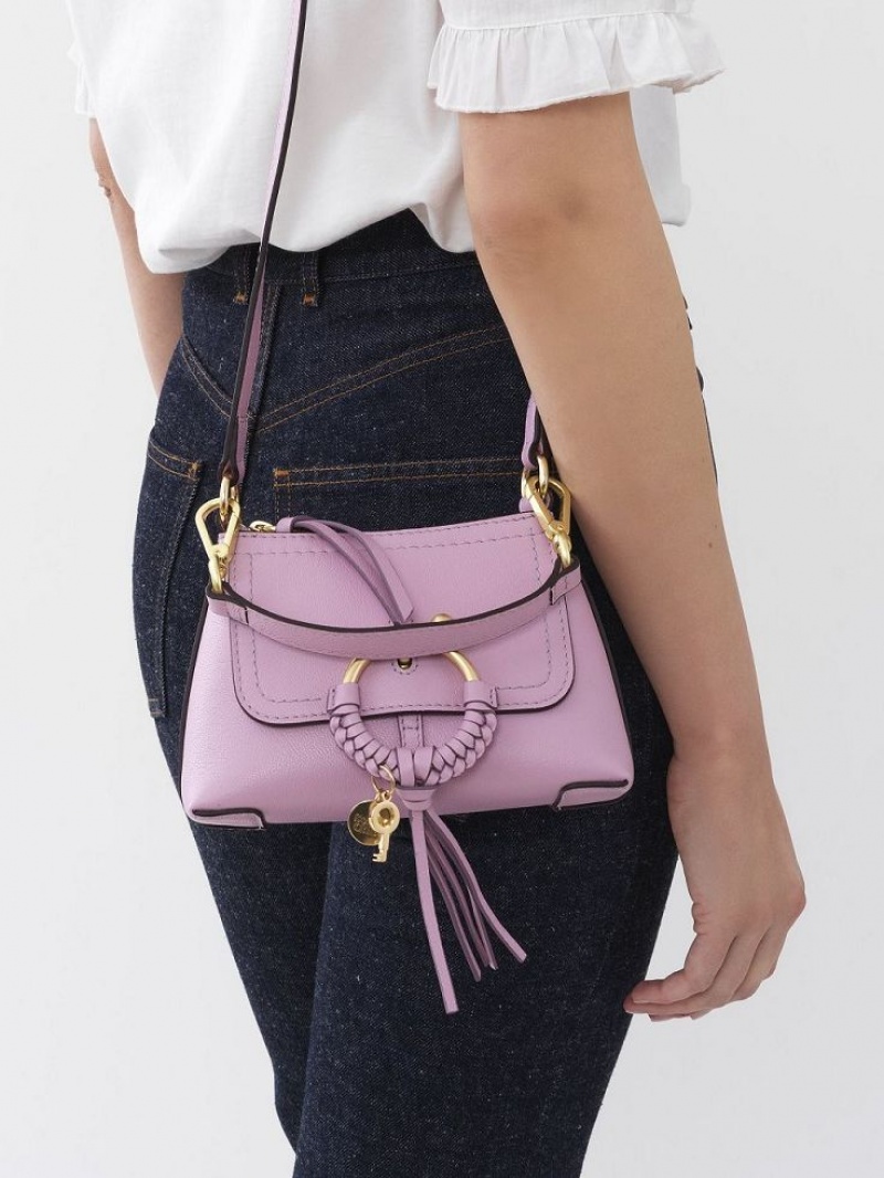 Bolsa De Hombro Chloe Joan Mini Lavanda Blancas | CHE-SR14686