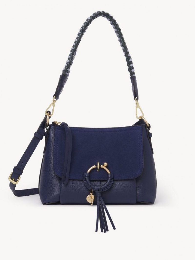 Bolsa De Hombro Chloe Joan Small Azul Marino | CHE-SR14647