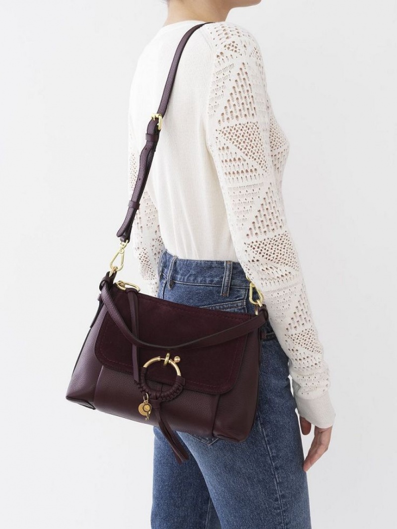 Bolsa De Hombro Chloe Joan Small Burdeos | CHE-SR14650