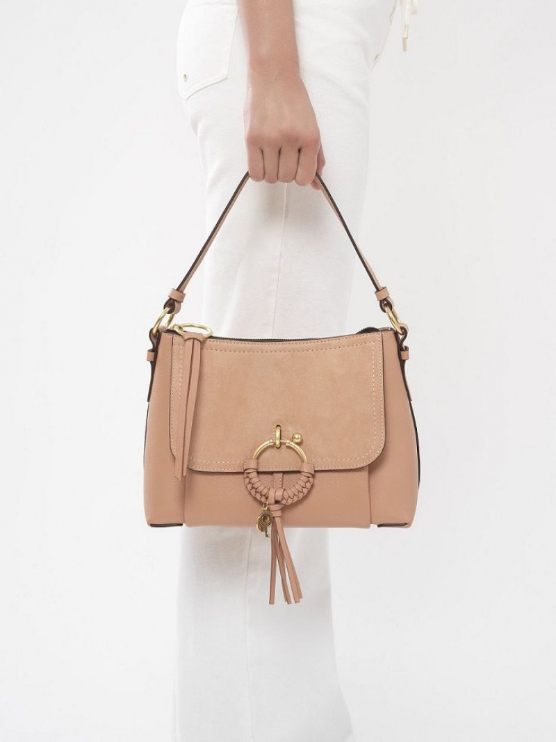 Bolsa De Hombro Chloe Joan Small Cafe Rosas | CHE-SR14697