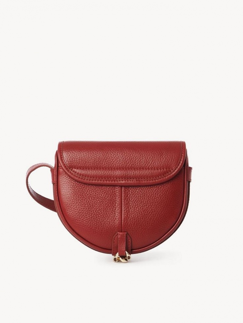 Bolsa De Hombro Chloe Mara Small Saddle Rojas | CHE-SR14602