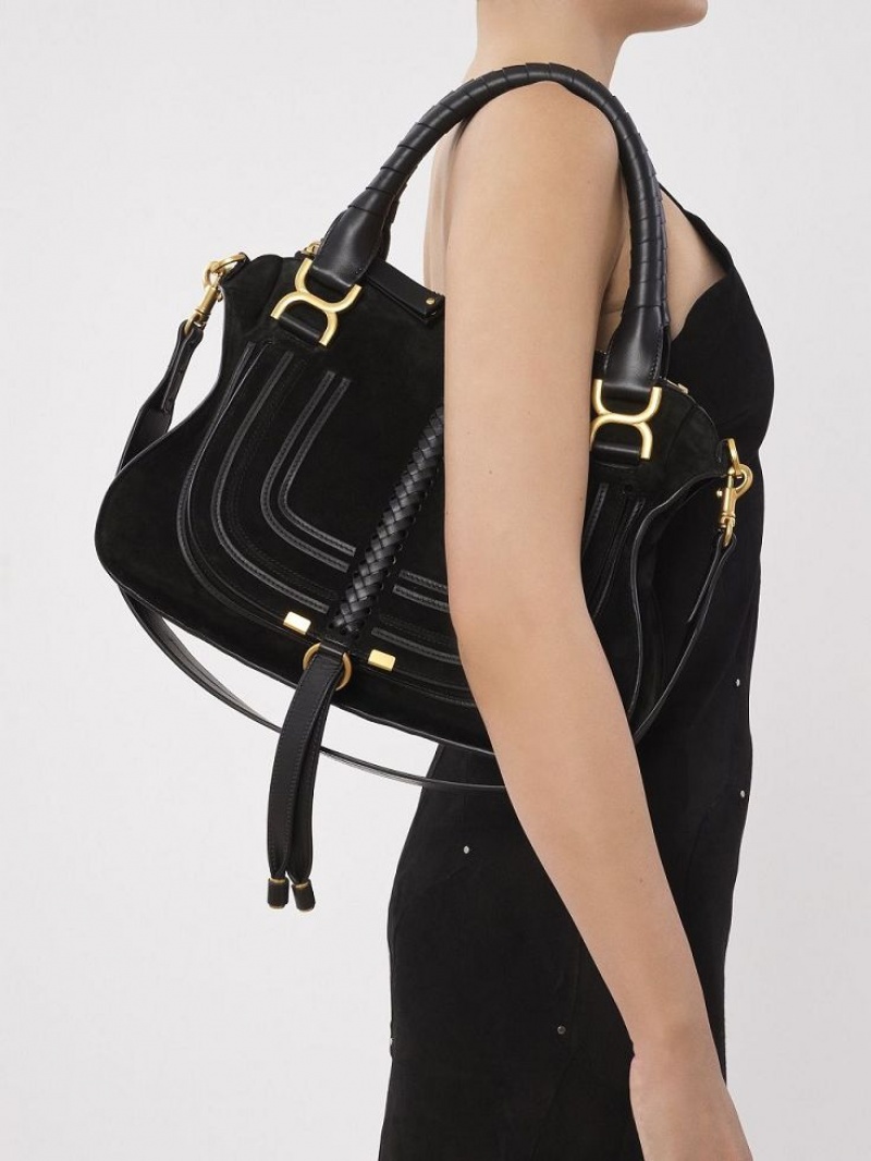 Bolsa De Hombro Chloe Marcie Double Carry Negras | CHE-SR13438