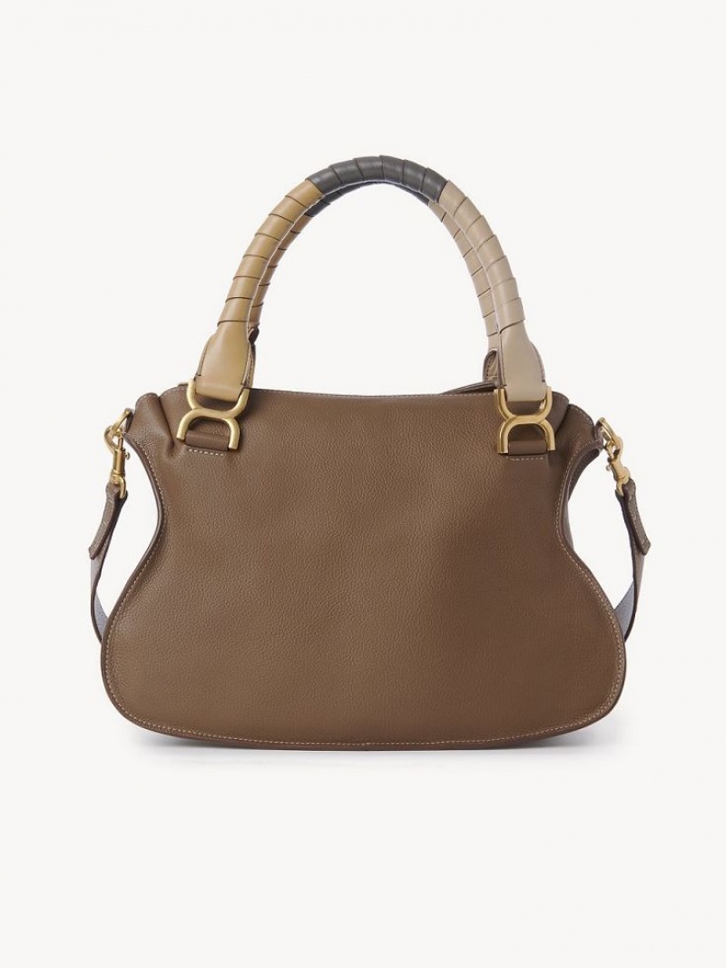 Bolsa De Hombro Chloe Marcie Double Carry Marrones | CHE-SR13439