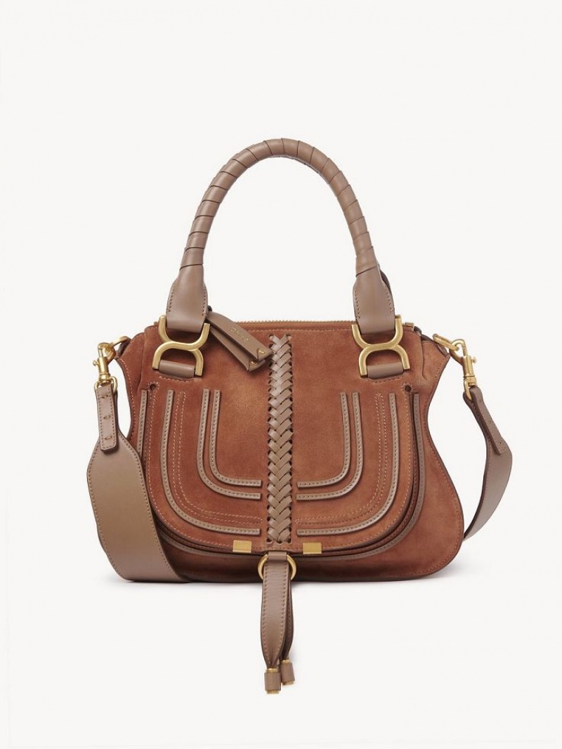 Bolsa De Hombro Chloe Marcie Small Double Carry Marrones | CHE-SR13440