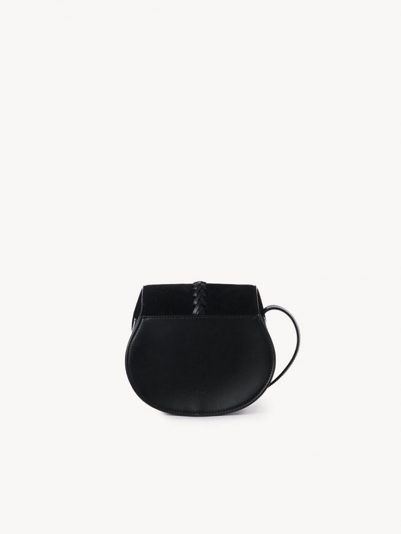 Bolsa De Hombro Chloe Marcie Small Saddle Negras | CHE-SR13413