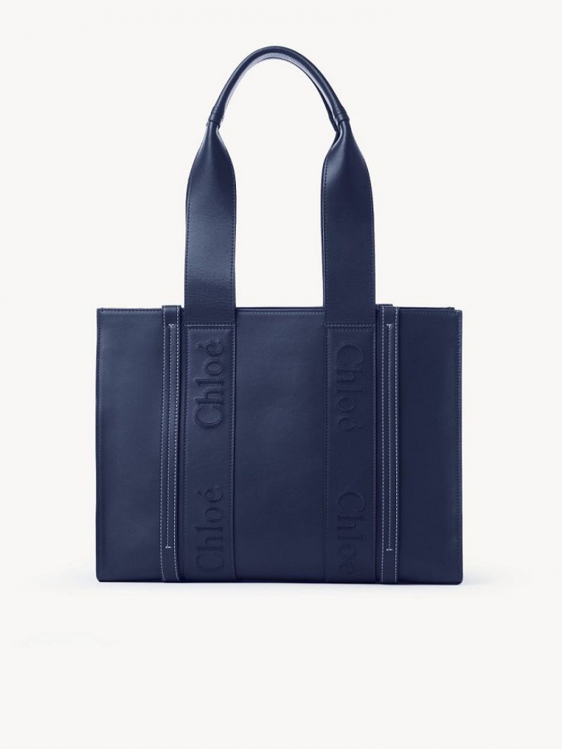 Bolsa De Hombro Chloe Medium Woody Azules | CHE-SR13432