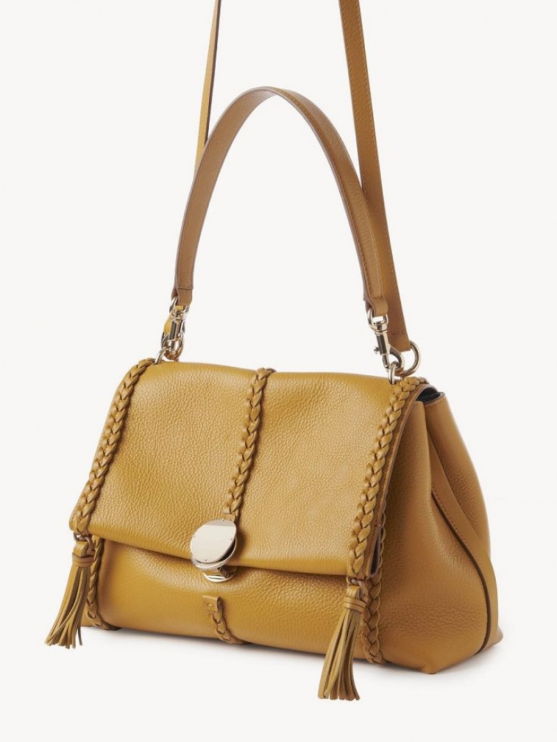 Bolsa De Hombro Chloe Penelope Medium Soft Doradas | CHE-SR13444