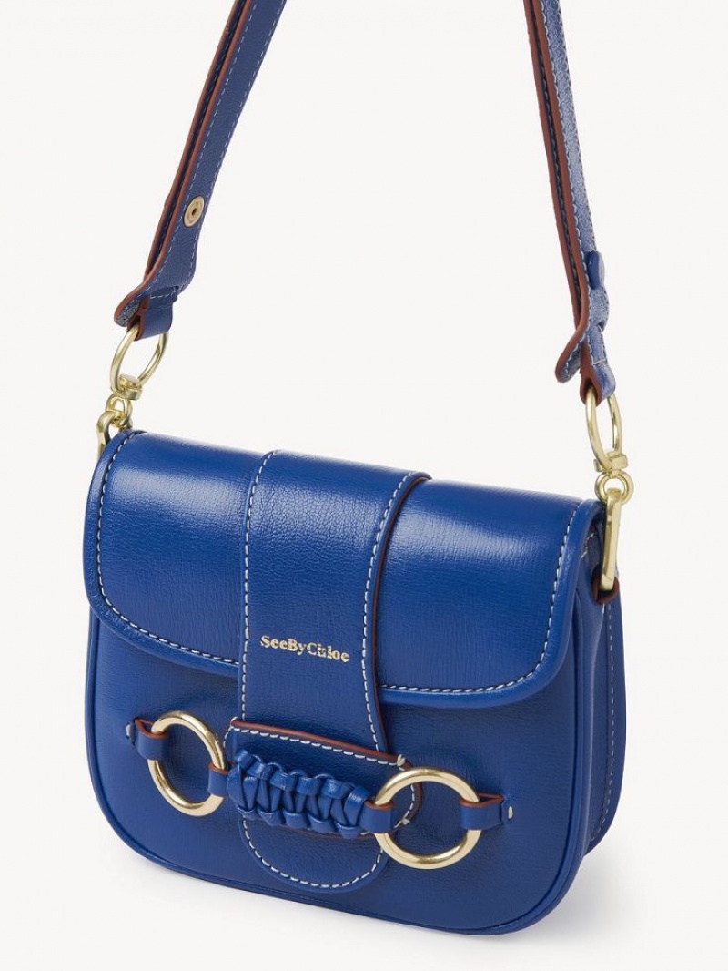 Bolsa De Hombro Chloe Saddie Satchel Azules | CHE-SR14587