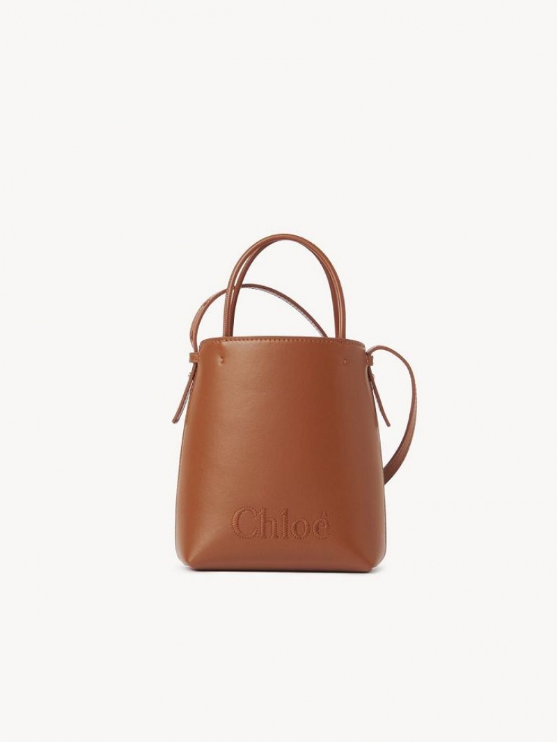 Bolsa De Hombro Chloe Sense Micro Marrones | CHE-SR13406