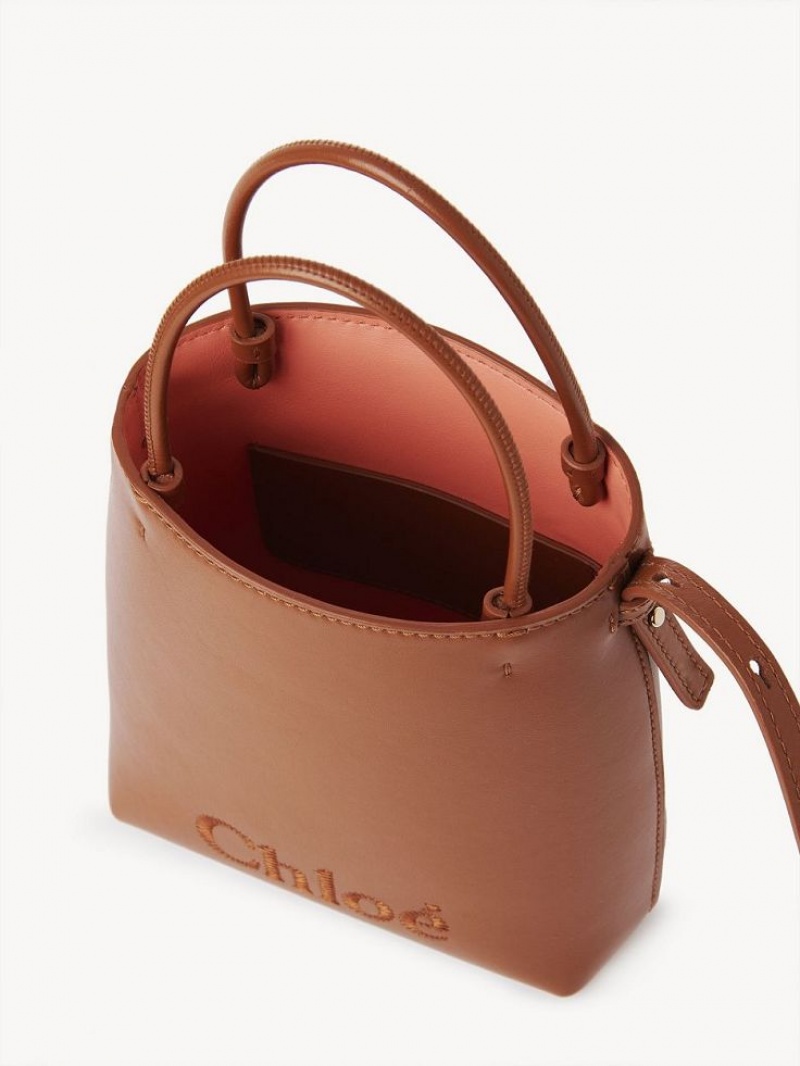 Bolsa De Hombro Chloe Sense Micro Marrones | CHE-SR13406