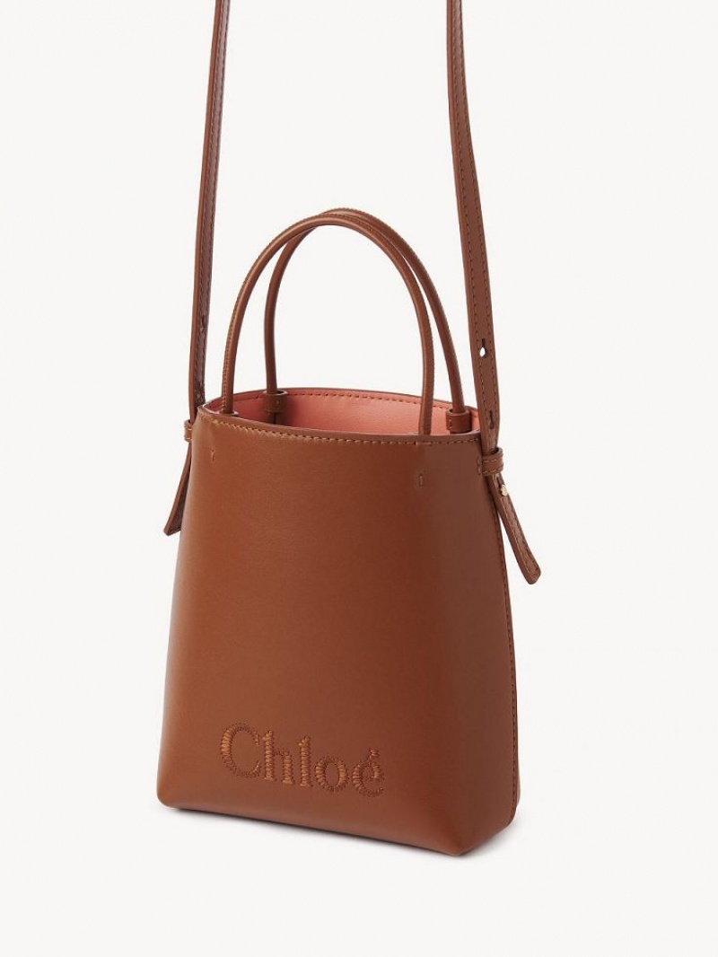 Bolsa De Hombro Chloe Sense Micro Marrones | CHE-SR13406