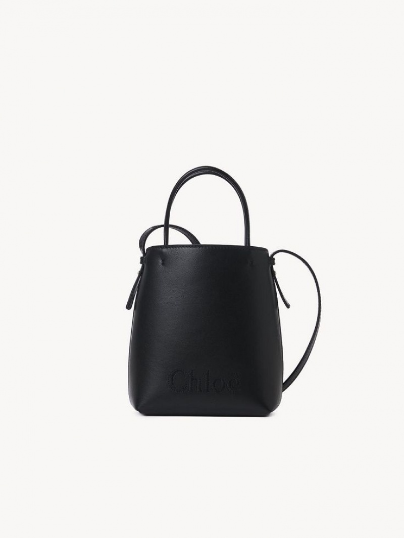 Bolsa De Hombro Chloe Sense Micro Negras | CHE-SR13404