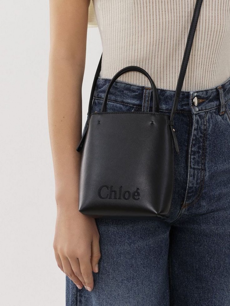 Bolsa De Hombro Chloe Sense Micro Negras | CHE-SR13404