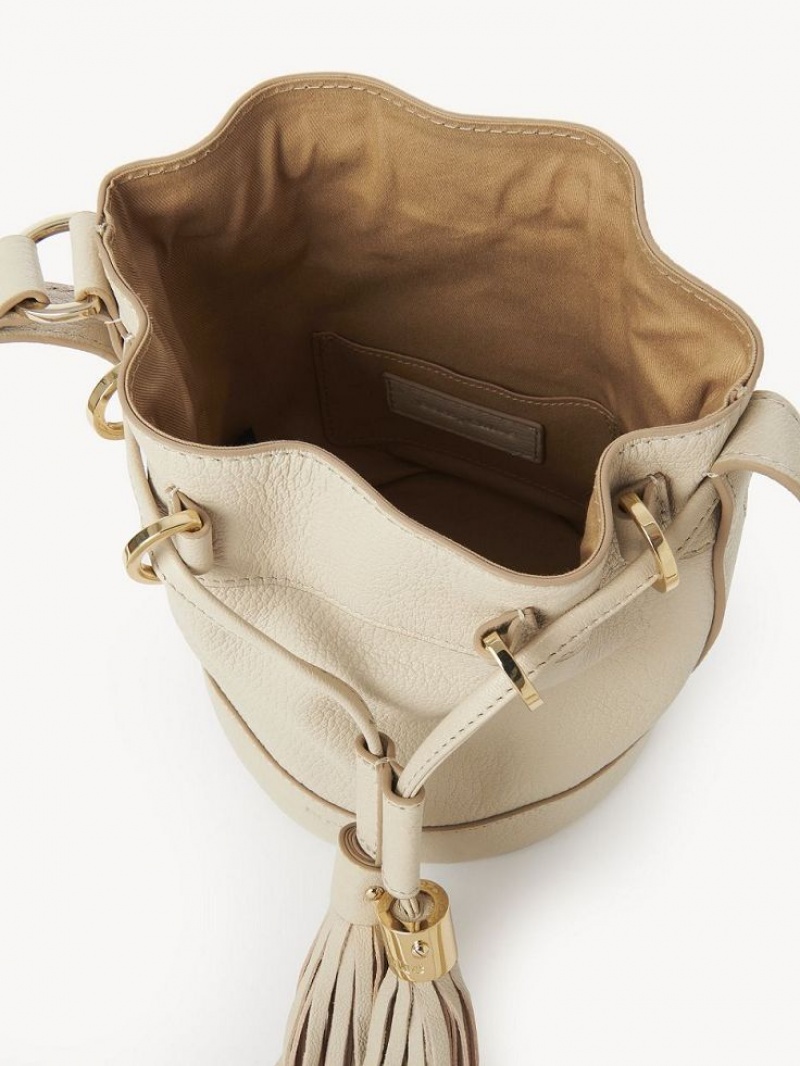 Bolsa De Hombro Chloe Vicki Small Bucket Beige | CHE-SR14643