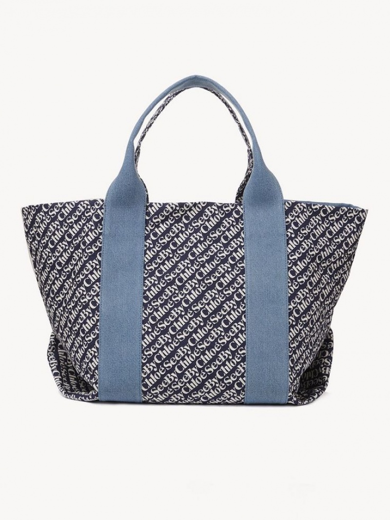 Bolso Tote Chloe Laetizia Azul Real Azul Marino | CHE-SR14705