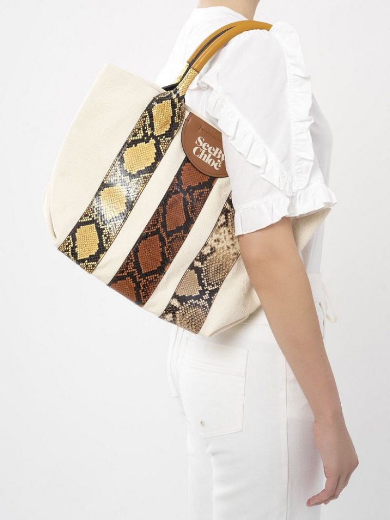 Bolso Tote Chloe Laetizia Small Marrones | CHE-SR14700