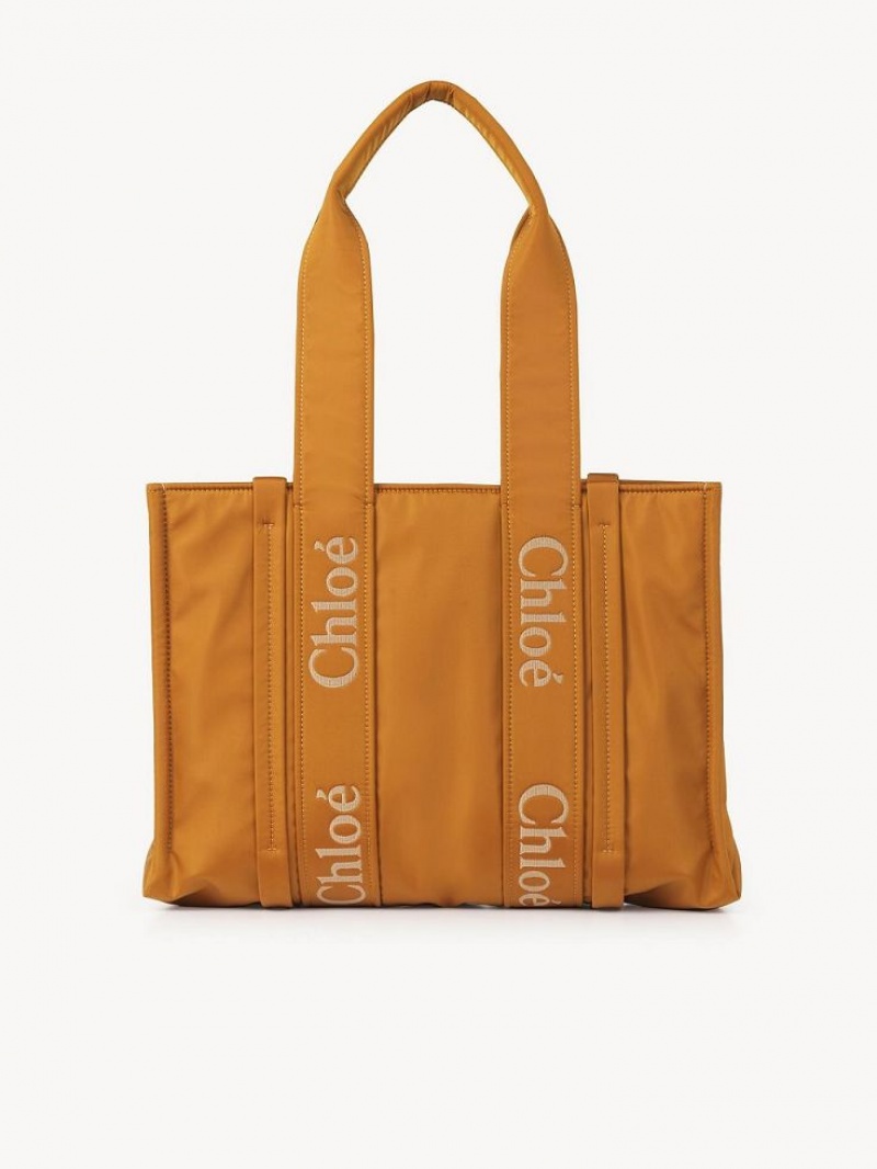 Bolso Tote Chloe Medium Woody Amarillo | CHE-SR13287