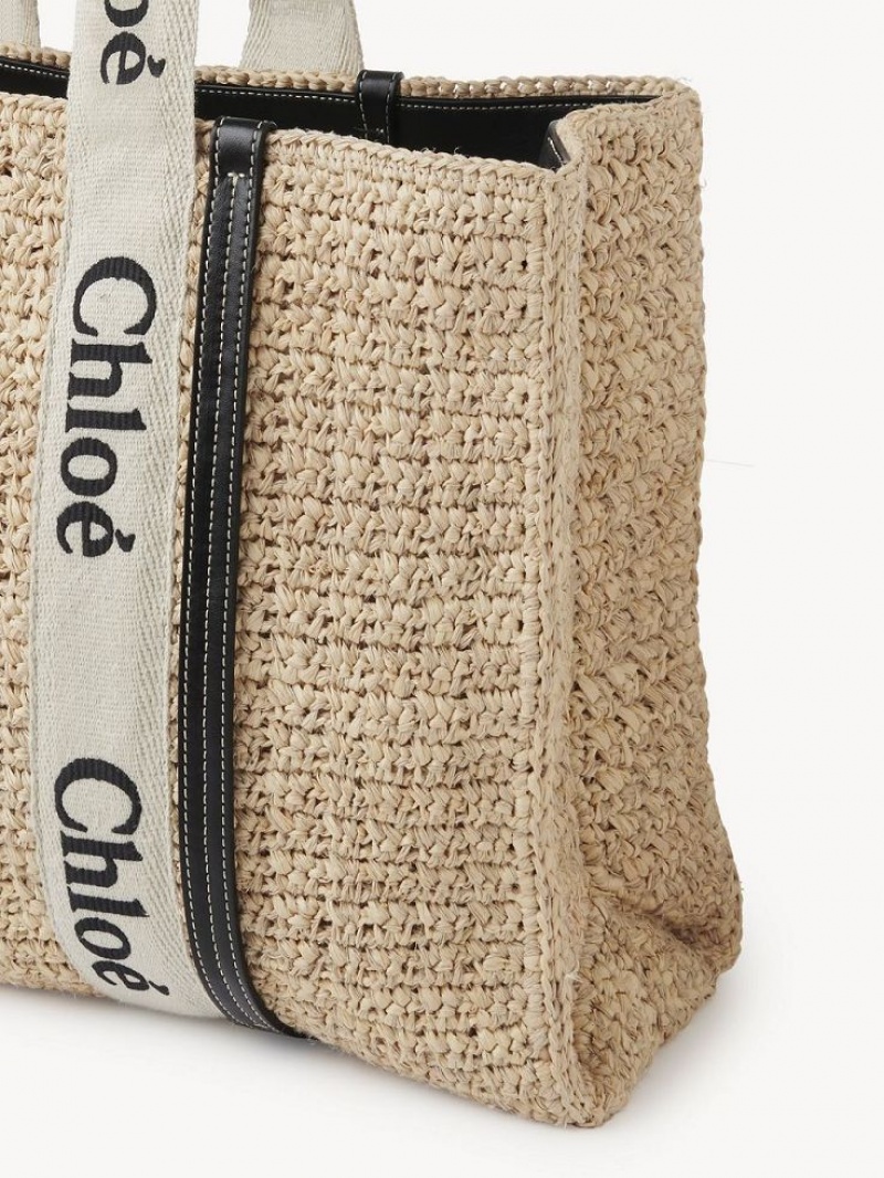 Bolso Tote Chloe Medium Woody Marrones | CHE-SR13368