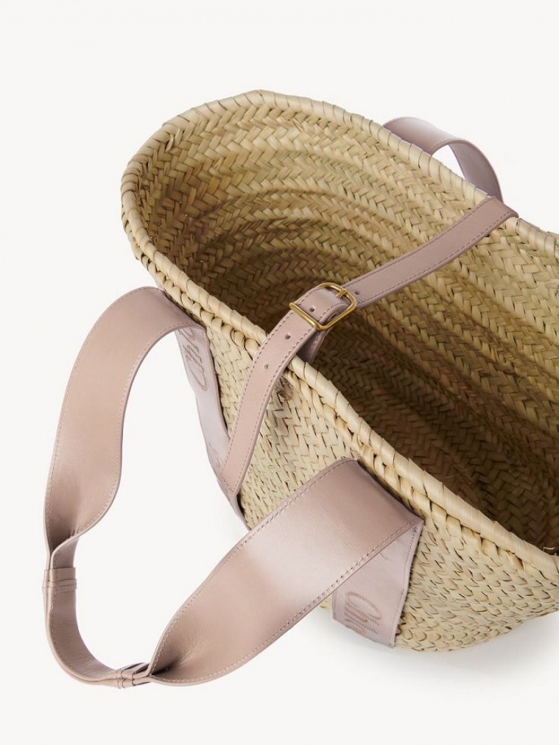 Bolso Tote Chloe Sense Medium Basket Beige | CHE-SR13382