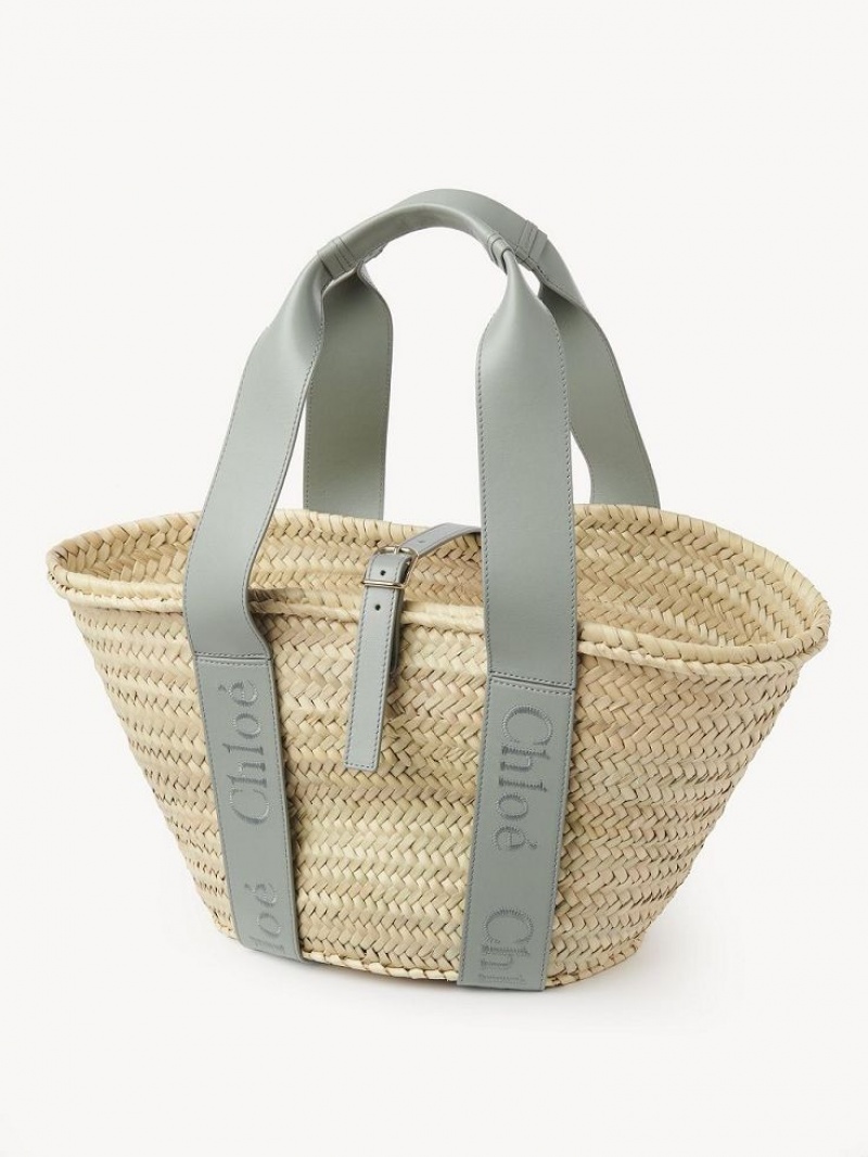 Bolso Tote Chloe Sense Medium Basket Verde | CHE-SR13383