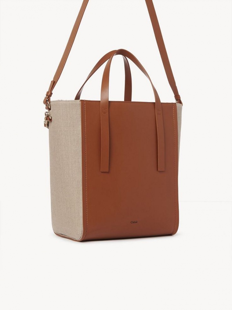 Bolso Tote Chloe Sense Medium Marrones | CHE-SR13396