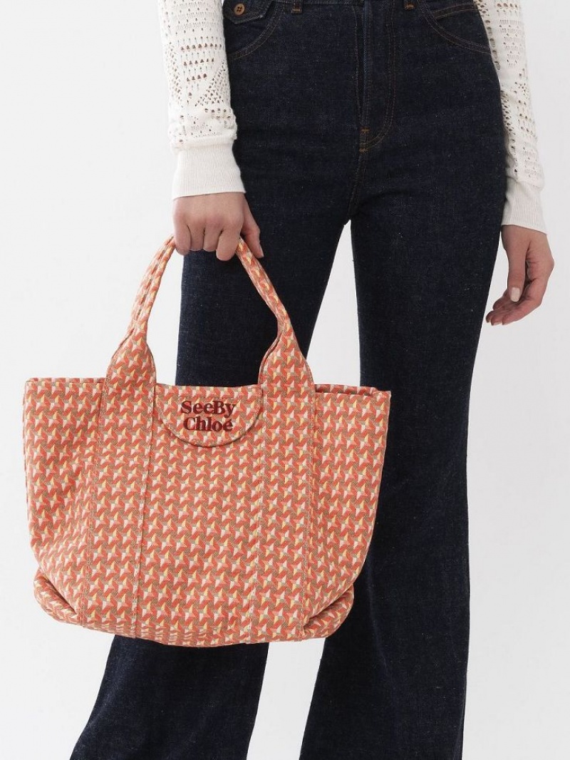 Bolso Tote Chloe Small Laetizia Naranjas | CHE-SR14702