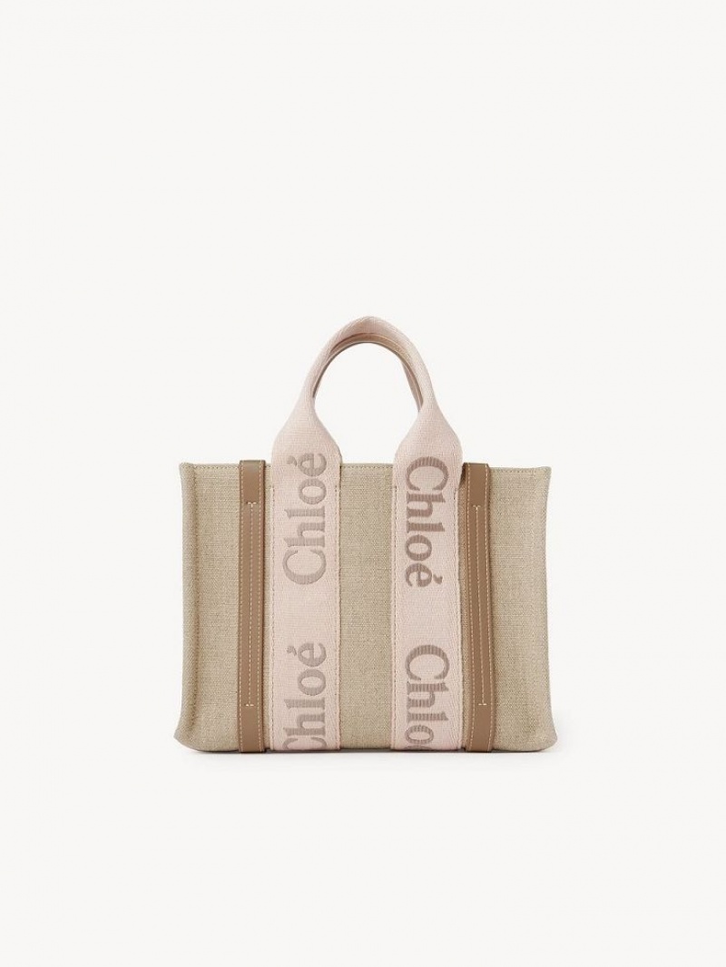 Bolso Tote Chloe Small Woody Beige | CHE-SR13384