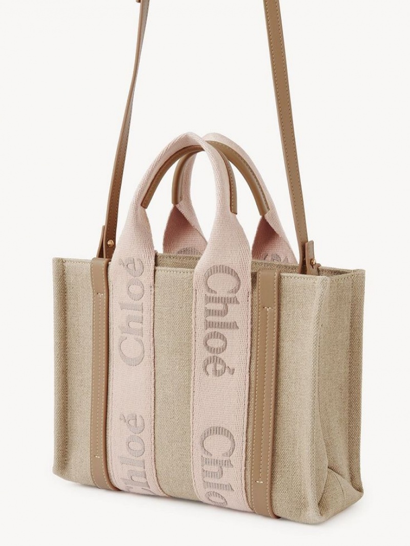 Bolso Tote Chloe Small Woody Beige | CHE-SR13384