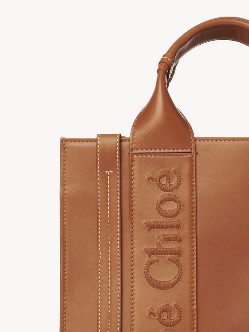 Bolso Tote Chloe Small Woody Marrones | CHE-SR13345