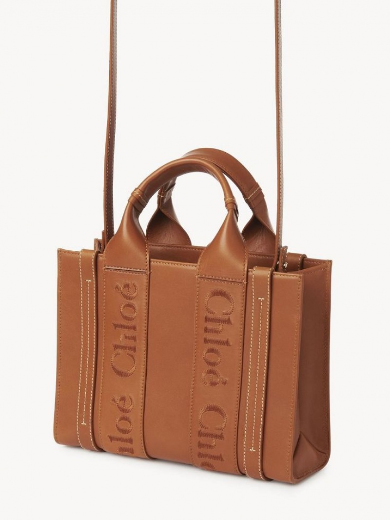 Bolso Tote Chloe Small Woody Marrones | CHE-SR13345