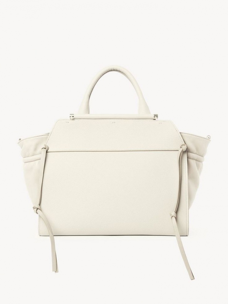 Bolso Tote Chloe Steph Medium Double Carry Blancas | CHE-SR13371