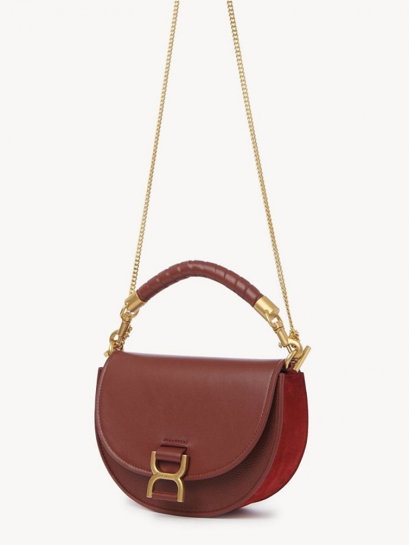 Bolsos Cruzados Chloe Marcie Chain Flap Marrones | CHE-SR13461