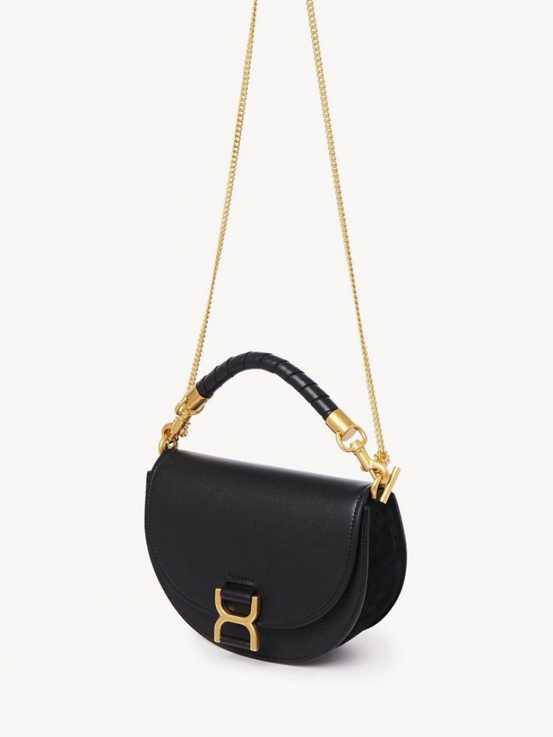 Bolsos Cruzados Chloe Marcie Chain Flap Negras | CHE-SR13591