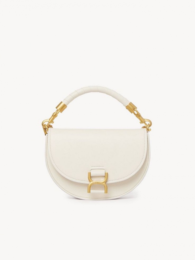 Bolsos Cruzados Chloe Marcie Chain Flap Blancas | CHE-SR13619