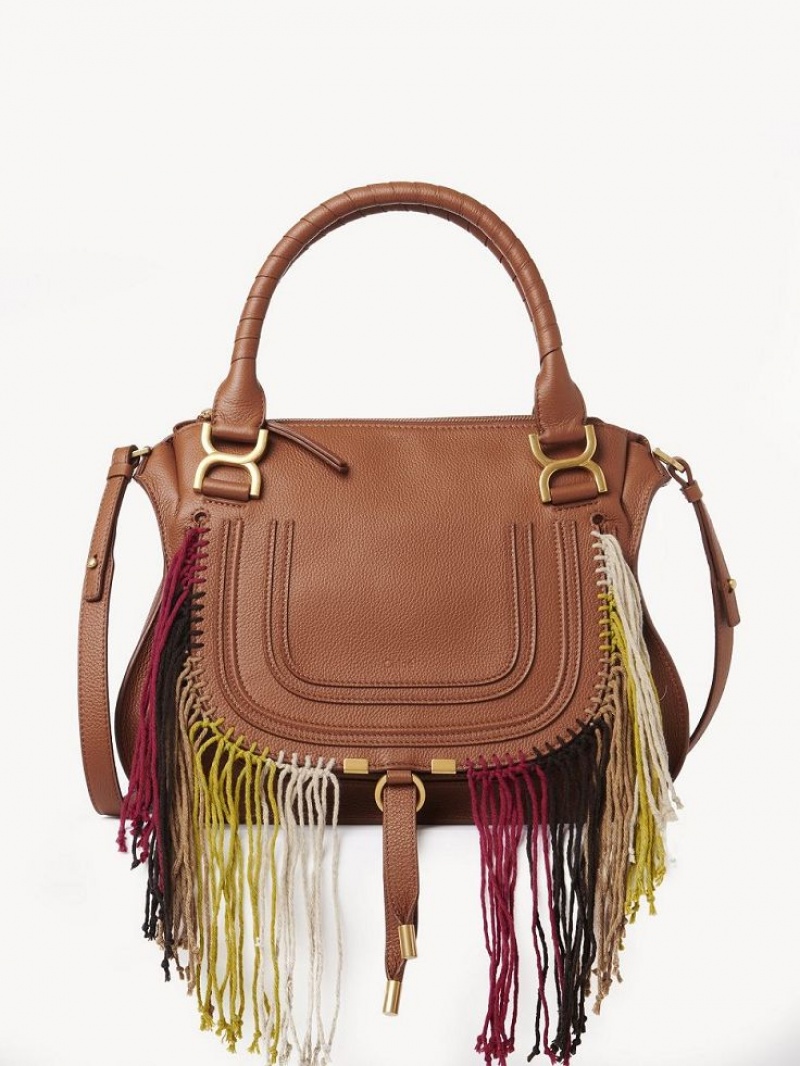 Bolsos Cruzados Chloe Marcie Double Carry Marrones | CHE-SR13472