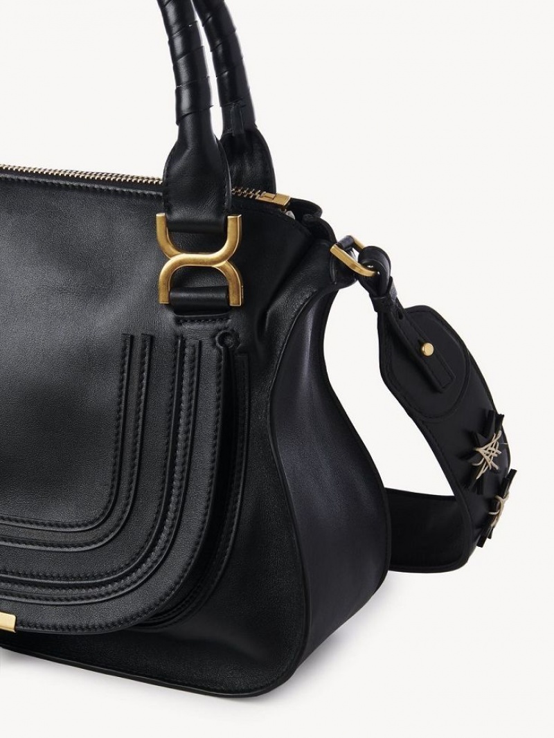 Bolsos Cruzados Chloe Marcie Double Carry Negras | CHE-SR13499